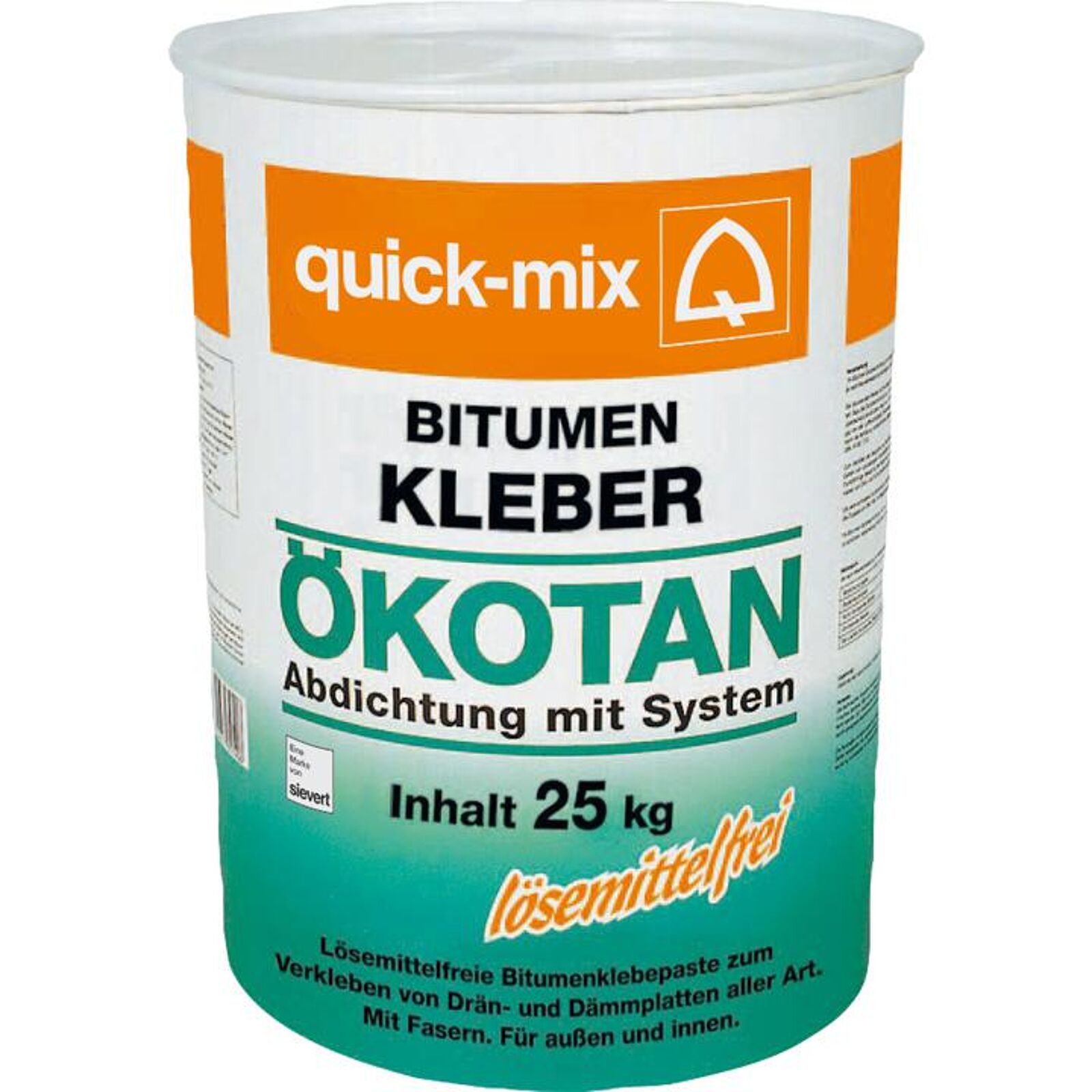 Bitumen-Kleber Ökotan | Farbe: schwarz | Brutto-/ Nettoinhalt: 25 kg