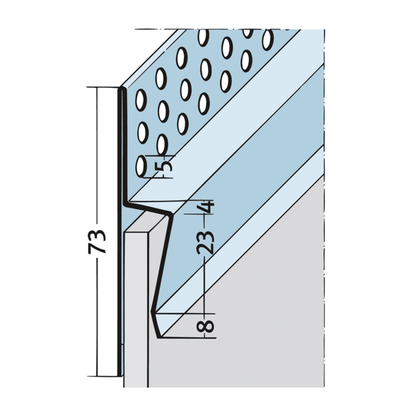 Traufenlüftungsprofil TL 4-6 2.5 m Aluminium