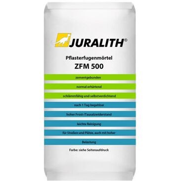 Juralith Pflasterfugenmörtel ZFM 500 | Gewicht (netto): 25 kg | Körnung: 0 - 2 mm | Farbe: grau