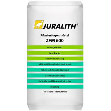 Juralith Pflasterfugenmörtel ZFM 600 zementgebunden | Gewicht (netto): 25 kg | Farbe: grau