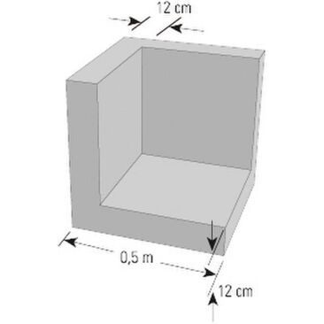 Mauerscheibe Typ 80 Sichtbeton | Höhe: 80 cm | Farbe: grau | Breite: 50 cm