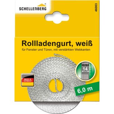 SCHELLENBERG Rollladengurt MINI | Farbe: weiß | Breite: 14 mm