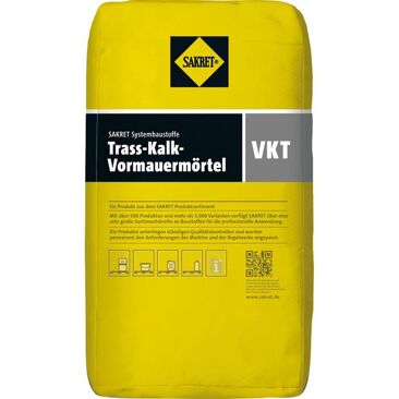 Kalk-Trass-Vormauermörtel VKT | Gewicht (netto): 30 kg | Körnung: 0 - 2 mm  | Farbe: grau