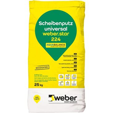 Saint-Gobain Weber Scheibenputz AquaBalance 224 | Körnung: 2 mm | Druckfestigkeitsklasse: CS II