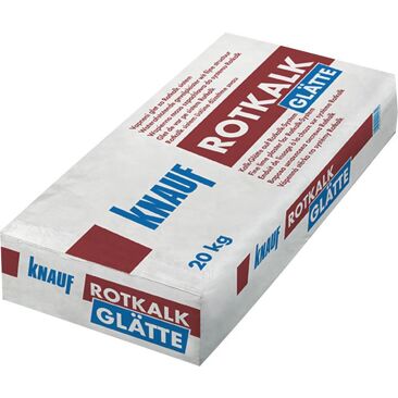 KNAUF Rotkalk Glätte | Körnung: 0.1 mm | Druckfestigkeitsklasse: CS I | Gewicht (netto): 20 kg