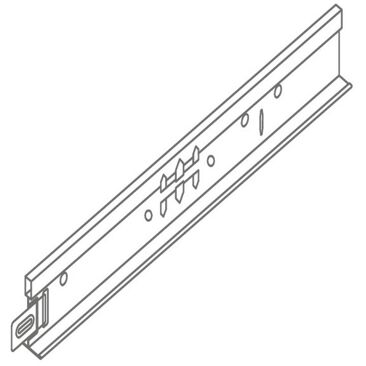 Tragprofil OWA Cliq-24-MR-3750 Stahl weiß | Breite: 24 mm | Länge: 3750 mm