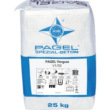 PAGEL ® Spezial-Beton Vergussmörtel V01/50 | Gewicht (netto): 25 kg | Körnung: 0 - 5 mm