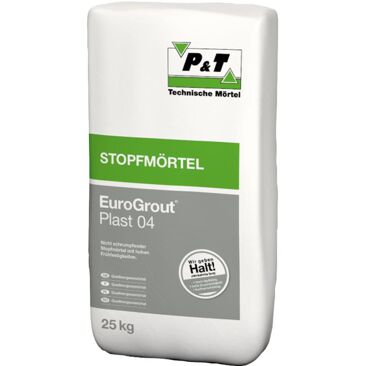 P&T Unterstopfmörtel EuroGrout Plast 04 | Gewicht (netto): 25 kg | Körnung: 0 - 4 mm