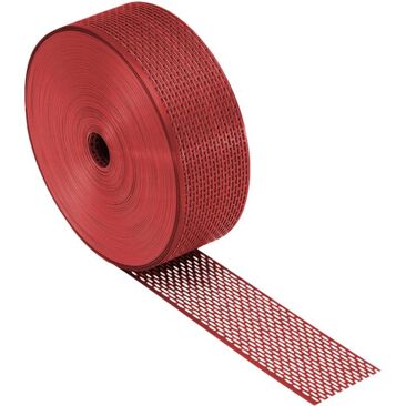 RAW Lüftungsgitter Profirolle 60 m x 80 mm Hart-PVC | Farbe: rot