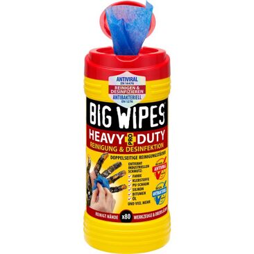 Big Wipes Reinigungstücher Heavy Duty antibakteriell | Brutto-/ Nettoinhalt: 80 Stk