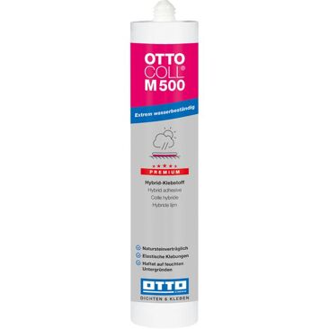 OTTO-CHEMIE Hybrid-Klebstoff M 500 | Farbe: schwarz | Brutto-/ Nettoinhalt: 310 ml