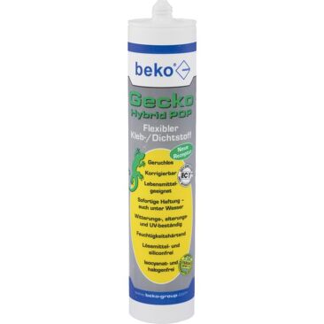 beko 1-Komponenten Kleb- und Dichtstoff Gecko Hybrid POP | Farbe: schwarz