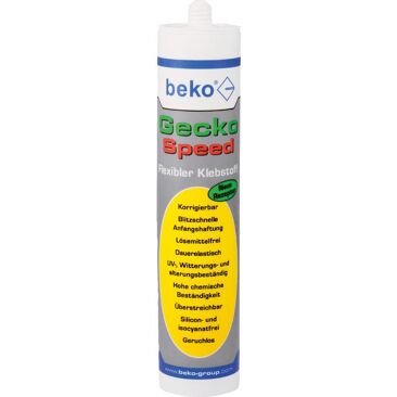 beko Flexibler Klebstoff Gecko Speed | Farbe: weiß | Brutto-/ Nettoinhalt: 310 ml
