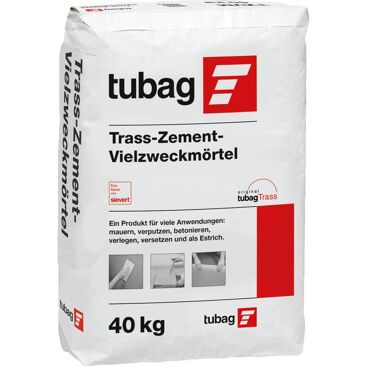 Tubag Trasszement Vielzweckmörtel | Gewicht (netto): 40 kg | Körnung: 0 - 4 mm