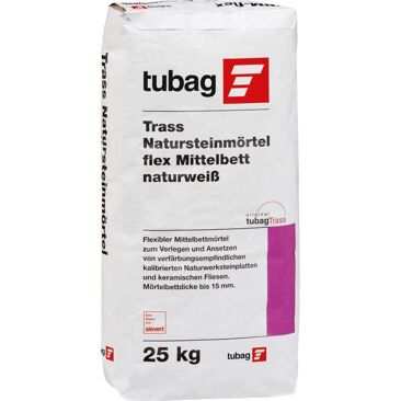 Tubag Trass-Natursteinmörtel | Gewicht (netto): 25 kg | Körnung: 0 - 1.5 mm | Farbe: naturweiß