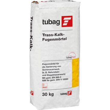 Tubag Trass-Kalk-Saniermörtel TKF M5 | Gewicht (netto): 30 kg | Körnung: 0 - 2 mm | Farbe: grau