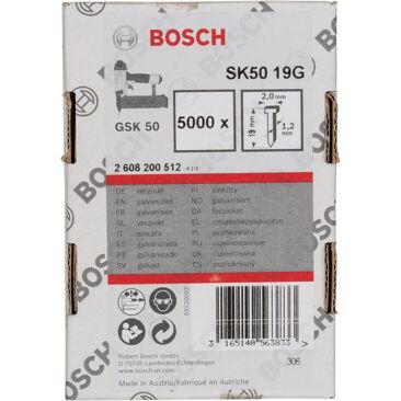 Bosch Senkkopfnagel SK50 Edelstahl | Länge: 19 mm | Durchmesser: 1 mm | Material: Edelstahl