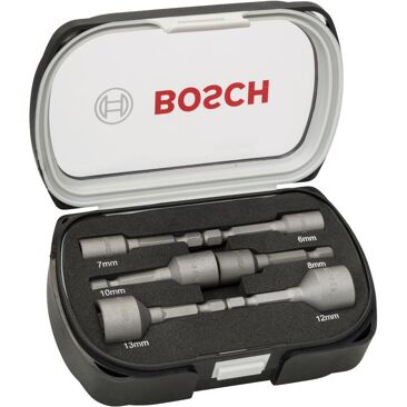 Bosch Steckschlüssel-Set 6-teilig | Schlüsselweite: 6 -13 mm