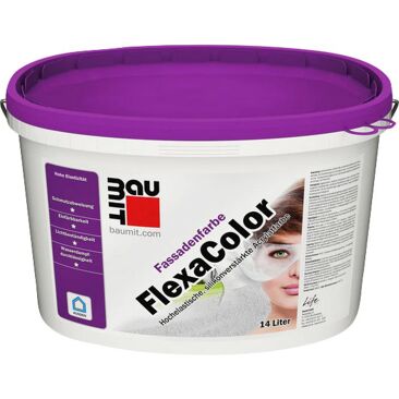 BAUMIT Fassadenfarbe FlexaColor acrylat | Farbe: weiß | Brutto-/ Nettoinhalt: 14 l