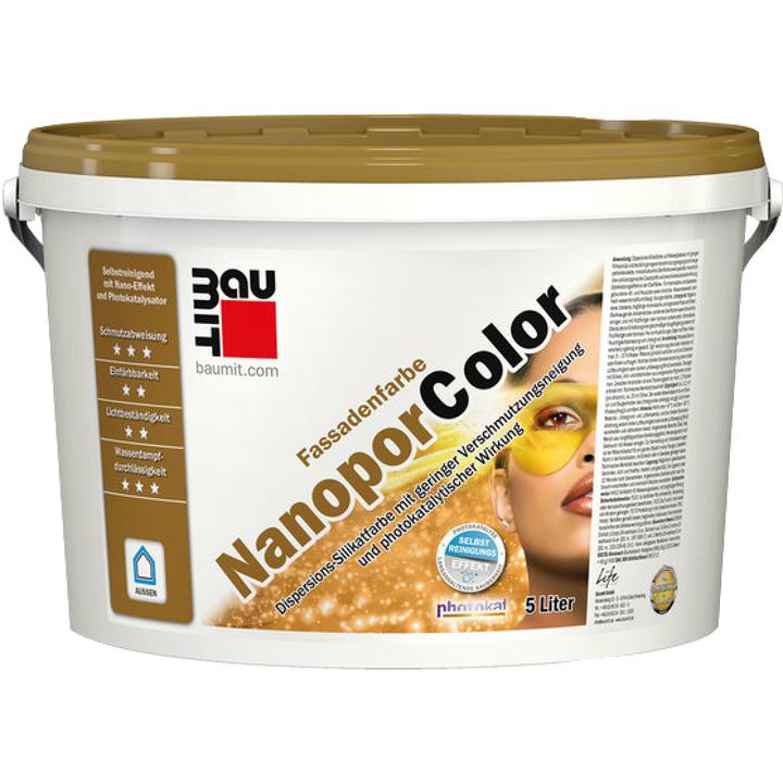 BAUMIT Silikat-Dispersionsanstrich NanoporColor | Farbe: farbig | Brutto-/ Nettoinhalt: 5 l
