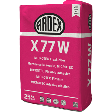 Ardex Flexkleber X77W Microtec | Farbe: weiß | Brutto-/ Nettoinhalt: 25 kg