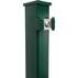 Terralis Zaunpfosten DS 243 cm mit Klemmhalter | Breite: 40 mm | Farbe: grün | Höhe: 3 m