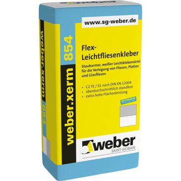 Saint-Gobain Weber Flex-Leichtfliesenkleber weber.xerm 854 | Farbe: weiß