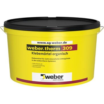 Saint-Gobain Weber Dispersionskleber weber.therm 309 | Farbe: weiß | Brutto-/ Nettoinhalt: 25 kg