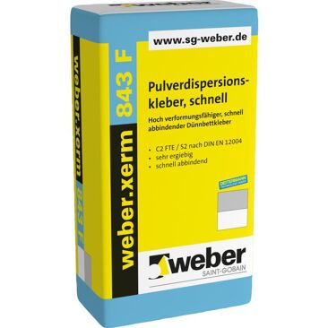 Saint-Gobain Weber Pulverdispersionskleber weber.xerm 843 F | Farbe: weiß