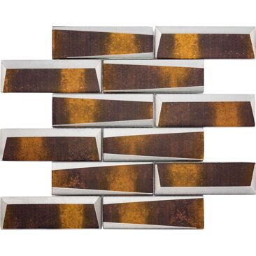 BÄRWOLF Retro Mosaik rusty brown | Fliese Oberfläche:  | Farbe: rusty brown