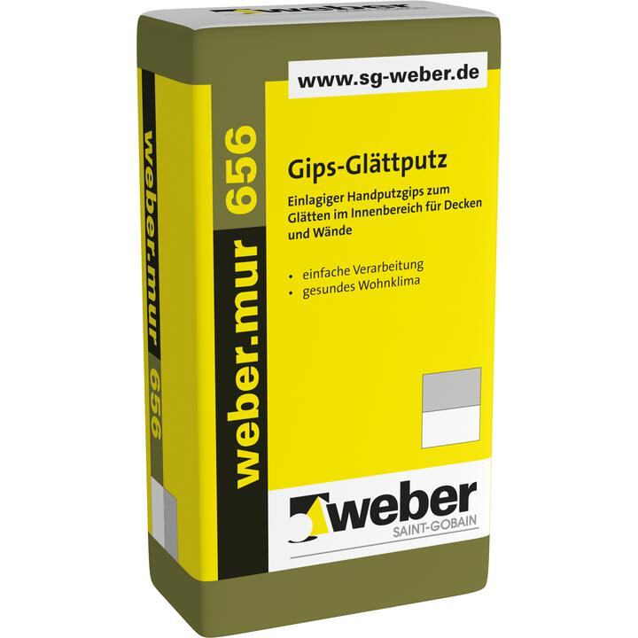 Saint-Gobain Weber Gips-Haftputz weber.mur 656 30 kg | Gewicht (netto): 30 kg