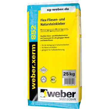 Saint-Gobain Weber Flex-Fliesenkleber weber.xerm 852 | Brutto-/ Nettoinhalt: 25 kg