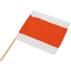 Idealspaten Warnflagge mit Flaggenstock weiß/orange/weiß