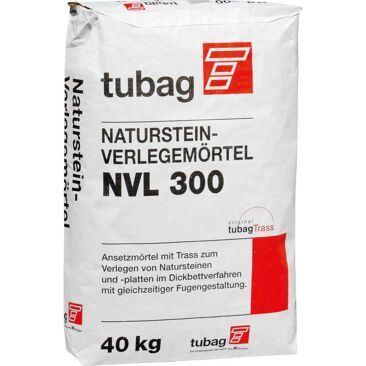 Tubag Naturstein-Verlegemörtel mit Trass | Gewicht (netto): 40 kg | Körnung: 0 - 4 mm