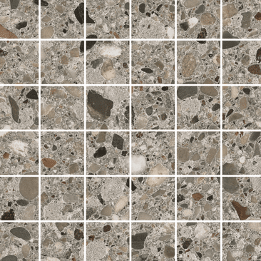 KERMOS Terrazzo Mosaik greige macro unglasiert matt | Fliese Oberfläche: unglasiert matt