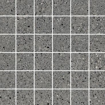 KERMOS Terrazzo Mosaik dunkelgrau micro unglasiert matt | Fliese Oberfläche: unglasiert matt