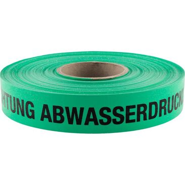 VOTEC Trassenwarnband Achtung Abwasserdruckleitung | Farbe: Grün | Länge: 250 m