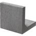 L-Stein Beton | Höhe: 50 cm | Farbe: grau | Breite: 25 cm