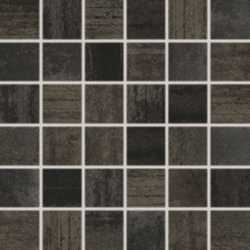 Lasselsberger Rush Mosaik glasiert | Fliese Oberfläche: glasiert glatt | Farbe: schwarz
