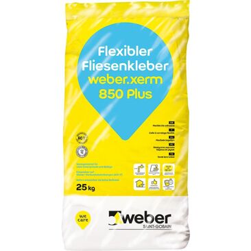 Saint-Gobain Weber Fliesenkleber weber.xerm 850 Plus | Farbe: grau | Brutto-/ Nettoinhalt: 25 kg
