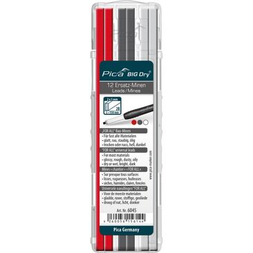Pica Ersatzminen-Set FOR ALL graphit,weiß,rot | Farbe: graphit, weiß, rot