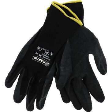 RAPTOR Feingrip-Nylon-Latex-Handschuhe 2131X | Farbe: schwarz | Material: Nylon, Latex