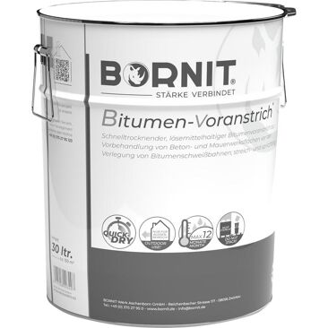 Bornit Voranstrich Bitumen-Basis schwarz | Brutto-/ Nettoinhalt: 30 l/Eimer | Farbe: schwarz