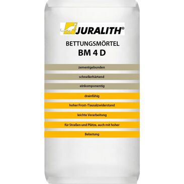 Juralith Bettungsmörtel BM 4 D | Gewicht (netto): 25 kg | Körnung: 4 mm | Farbe: grau