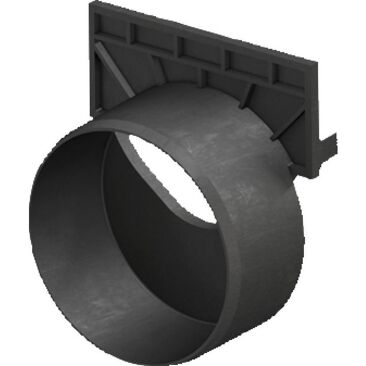 ACO Hochbau Self KombiStirnwand PP schwarz | Nennweite: 100 mm | Ausführung: mit Stutzen DN 100