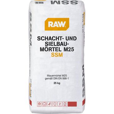 RAW Schacht- und Sielbaumörtel M25 | Gewicht (netto): 25 kg | Körnung: 0 - 2 mm